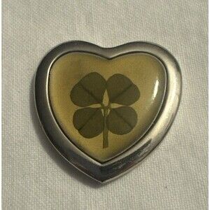 Geniune Four Leaf Clover Good Luck Charm Tag Key Ring/Pdndant